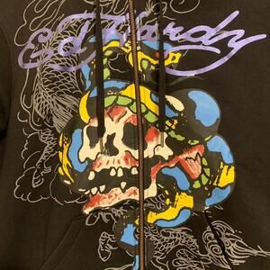 Ed Hardy Black Full Zip hoodie
